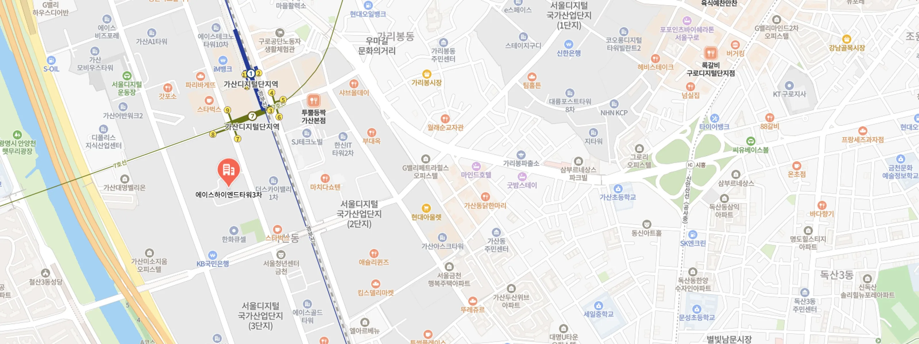 씨엠바더월드 본사 위치 지도